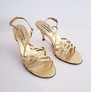 Ann Klein gold leather sandal